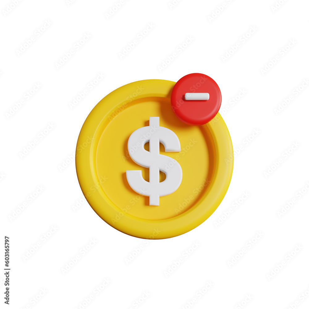 3d illustration of delete usd 3d illustration of delete usd