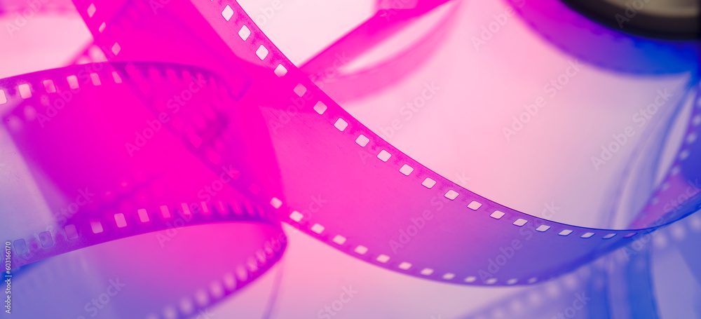 multicolored abstract background with film strip.film festival
