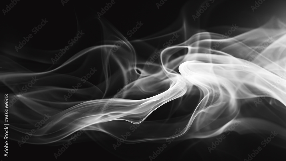 Fototapeta premium Abstract digital smoke on isolated background. Fog or steam texture overlays.