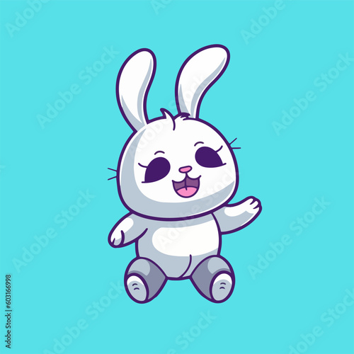 Dancing Rabbit Cartoon Vector Illustration  Flat Design for Carrot Loving Animals