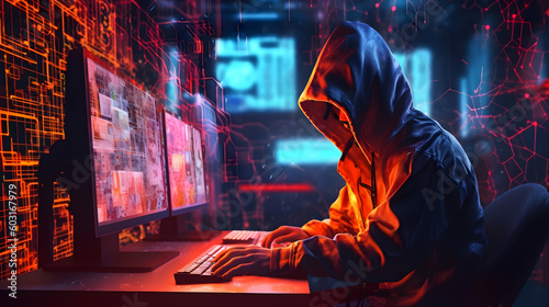 Person Computer  Hacker Cybersecurity Safety IA © CamilaSato
