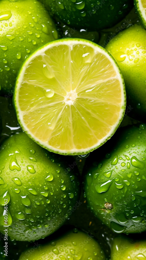 Lime Refreshment Splash,, generative AI