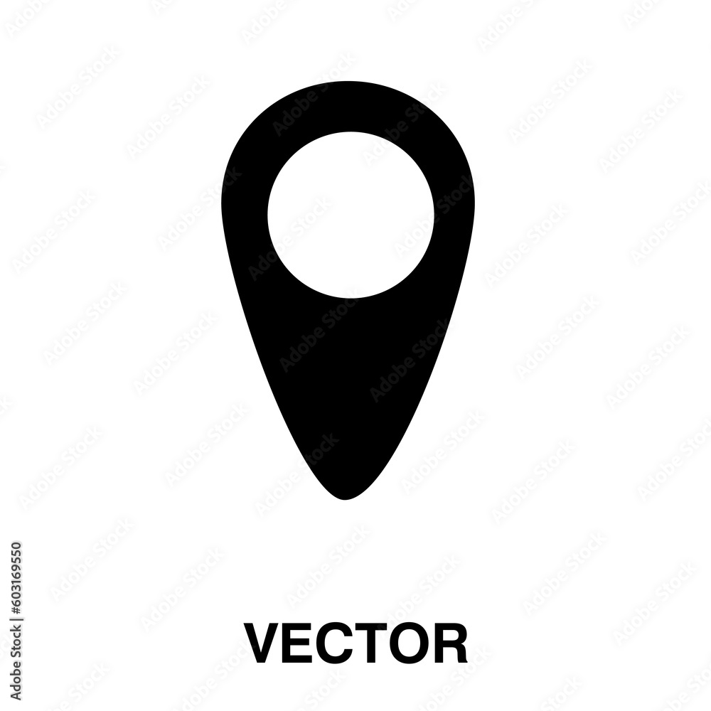 Location icon, vector illustration. Flat design on white background. Location icon, vector illustration. Flat design on white background.