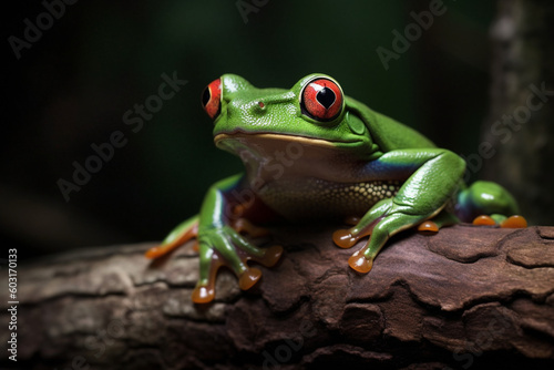 a frog on a tree branch
