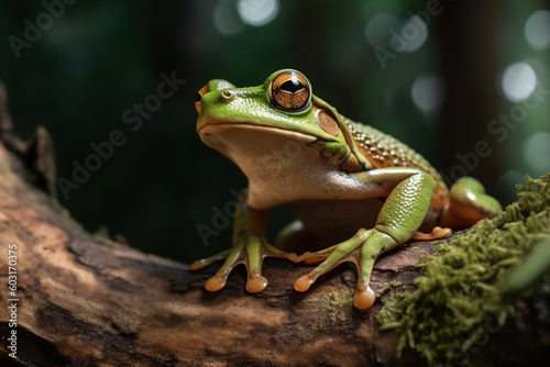 a frog on a tree branch © imur