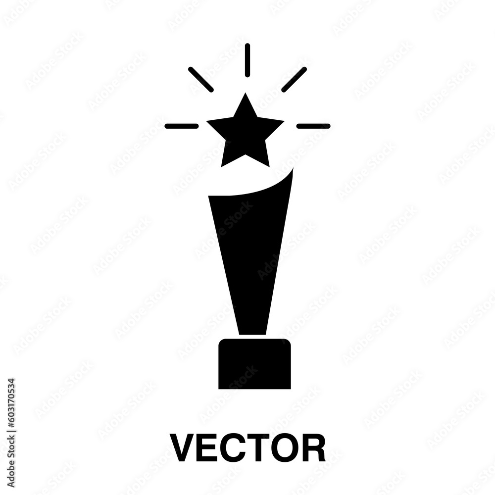  vector star award icon flat illustration on white background