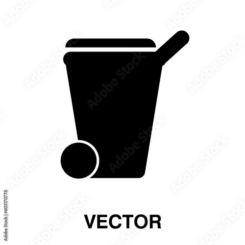 Wheelie bin icon,vector illustration. vector wheelie bin icon illustration isolated on White background.eps