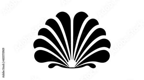 Shell vector icon. Simple flat symbol on white background