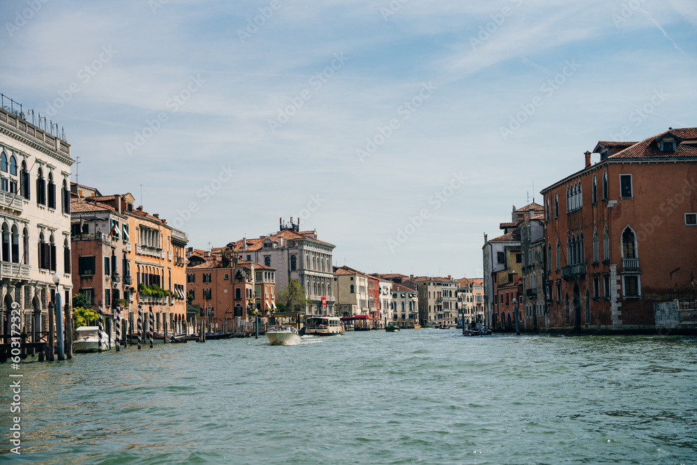 canal for ferries in venice, italy - may 2023