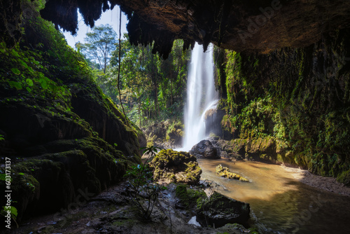 Pamak Waterfall  The Hidden Waterfall  Located in Khun Phra Wo National Park  Tak  Thailand.