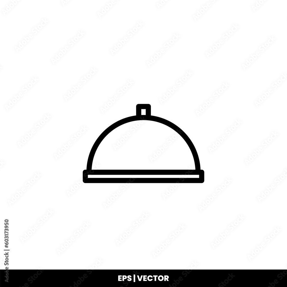 Cloche icon vector illustration logo template for many purpose. Isolated on white background. Cloche icon vector illustration logo template for many purpose. Isolated on white background.