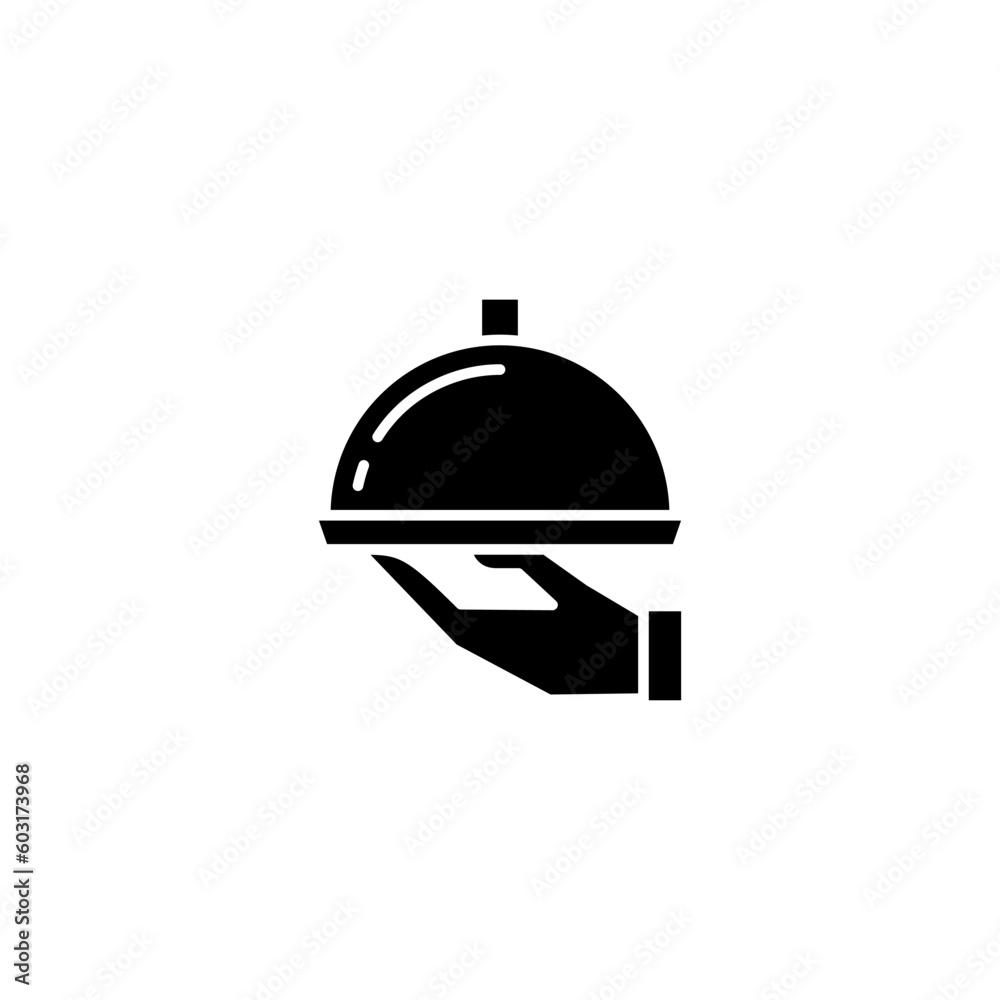 Cloche icon vector illustration logo template for many purpose. Isolated on white background.