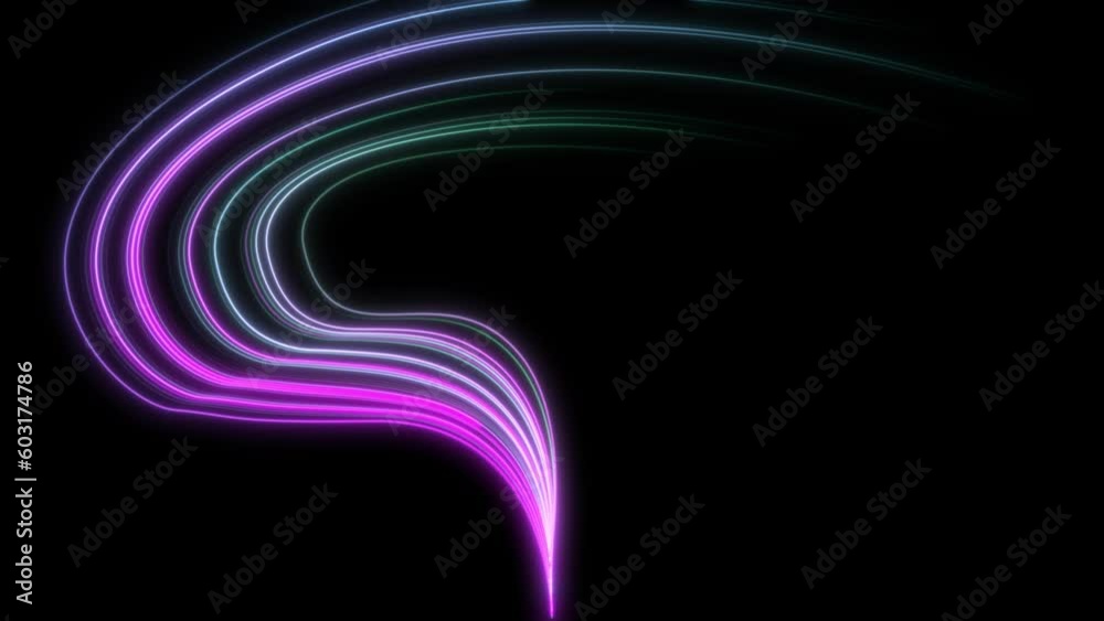 electric neon flow line background neon laser data transfer volna effect