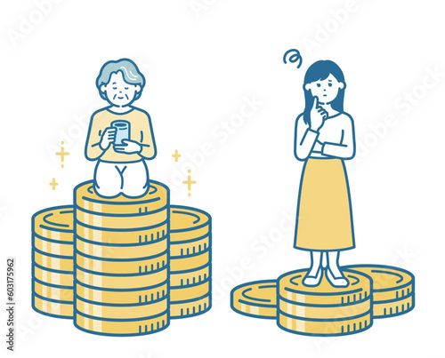 年金受給額の差