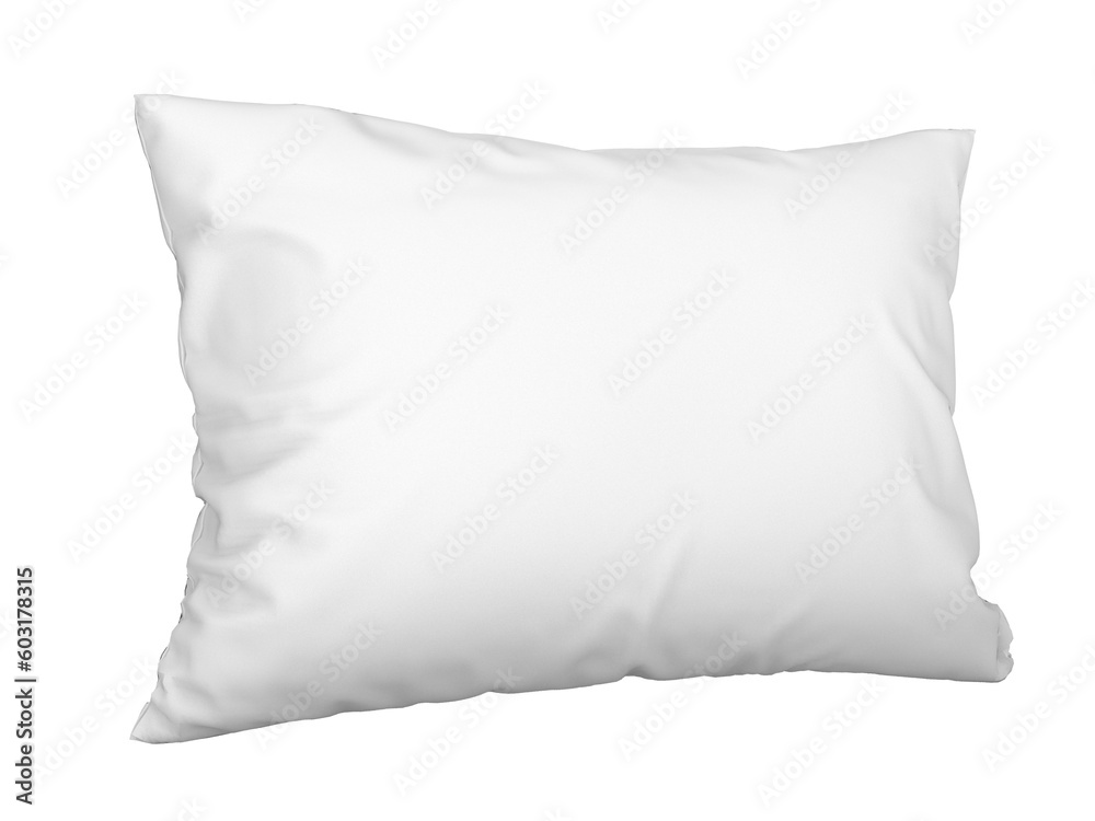 Pillow mockup in front view. Design element for spa, brands, salons. Decorate bedroom, living room. Design template for your graphics. Pillow decoration of cotton feather. 3d rendering Pillow mockup in front view. Design element for spa, brands, salons. Decorate bedroom, living room. Design template for your graphics. Pillow decoration of cotton feather. 3d rendering