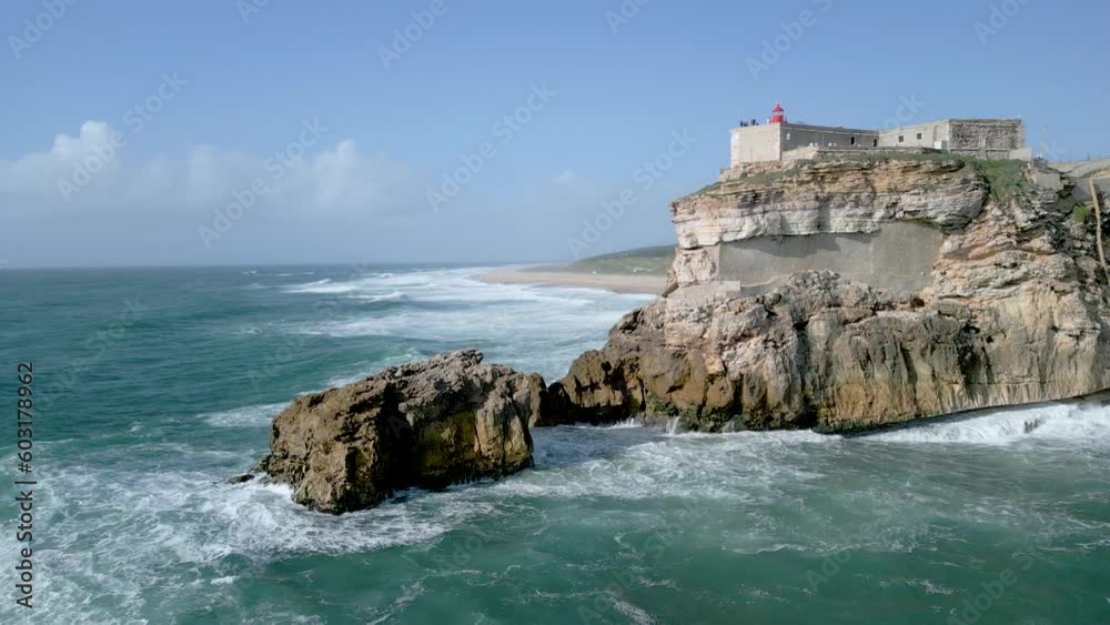 Slow rotating shot around the point of Forte de São Miguel Arcanjo