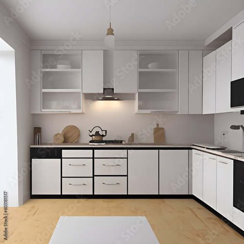 Modern Kitchen Interior - Generative Ai
