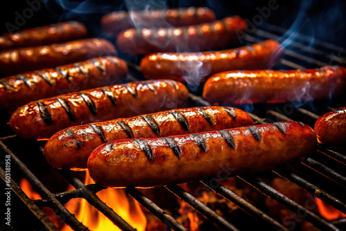 Grilled sausages, Generative ai