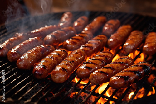 Grilled sausages, Generative ai