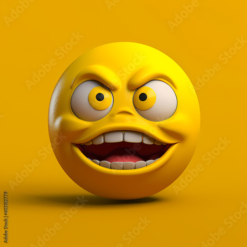 Villain Emoji with a devil laugh. Created using AI 