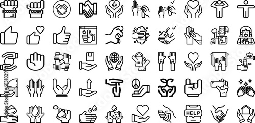Set Of Hands Icons Collection Isolated Silhouette Solid Icons Including Hand  Isolated  Woman  Touch  White  Business  Hold Infographic Elements Logo Vector Illustration