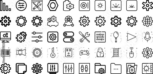 Set Of Preferences Icons Collection Isolated Silhouette Solid Icons Including Business, Symbol, Technology, Service, Illustration, Vector, Icon Infographic Elements Logo Vector Illustration