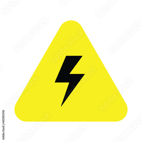 electric warning hazard sign icon vector
