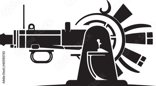 gatling gun vector illustration photo