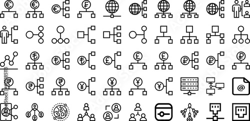 Set Of Network Icons Collection Isolated Silhouette Solid Icons Including Internet  Technology  Business  Networking  Communication  Connection  Network Infographic Elements Logo Vector Illustration