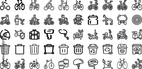 Set Of Cycle Icons Collection Isolated Silhouette Solid Icons Including Bike  Bicycle  Cyclist  Sport  Cycle  Race  Road Infographic Elements Logo Vector Illustration