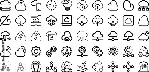 Set Of Network Icons Collection Isolated Silhouette Solid Icons Including Internet, Communication, Network, Networking, Business, Connection, Technology Infographic Elements Logo Vector Illustration