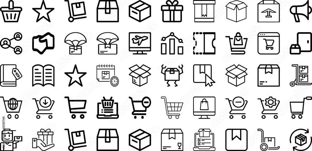 Set Of Commerce Icons Collection Isolated Silhouette Solid Icons Including Internet, Business, Store, Online, Technology, Retail, Web Infographic Elements Logo Vector Illustration