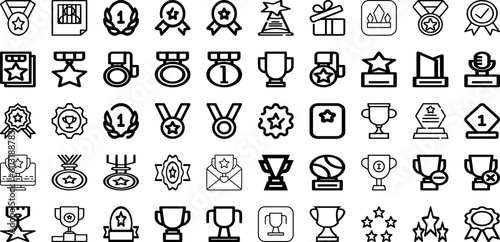 Set Of Reward Icons Collection Isolated Silhouette Solid Icons Including Reward, Gift, Vector, Bonus, Win, Icon, Star Infographic Elements Logo Vector Illustration