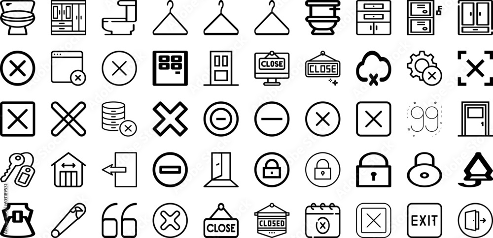 Set Of Close Icons Collection Isolated Silhouette Solid Icons Including Closeup, Beautiful, Natural, Close, Background, People, Person Infographic Elements Logo Vector Illustration