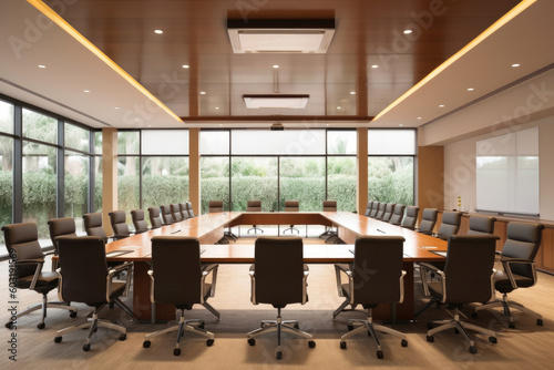 modern co-working spaces, "Elegant Conference Room" elegant conference room designed for formal meetings and presentations © ktianngoen0128