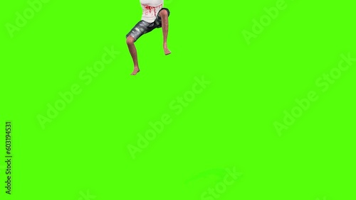 Zombie Climb fence Green Screen Animation 3D Rendering