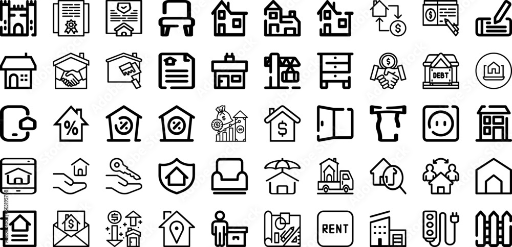 Set Of Rope Icons Collection Isolated Silhouette Solid Icons Including ...