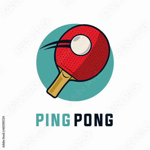 table tennis sport vector template. ping pong ball club graphic illustration.