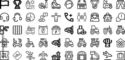 Set Of Port Icons Collection Isolated Silhouette Solid Icons Including Freight  Crane  Shipping  Ship  Cargo  Industry  Boat Infographic Elements Logo Vector Illustration
