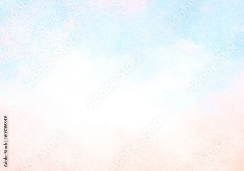 Plakat w ramie 水彩のシンプルにじみ背景 水色