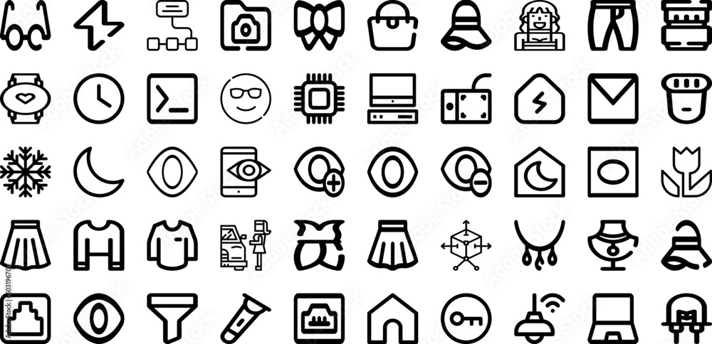 Set Of Mode Icons Collection Isolated Silhouette Solid Icons Including Mobile, Vector, Mode, Icon, Symbol, Button, Design Infographic Elements Logo Vector Illustration