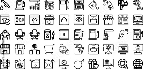 Set Of Line Icons Collection Isolated Silhouette Solid Icons Including Vector, Line, Background, Element, Illustration, Design, Abstract Infographic Elements Logo Vector Illustration