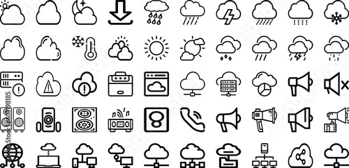 Set Of Loud Icons Collection Isolated Silhouette Solid Icons Including Vector  Loudspeaker  Speaker  Loud  Sound  Announcement  Voice Infographic Elements Logo Vector Illustration