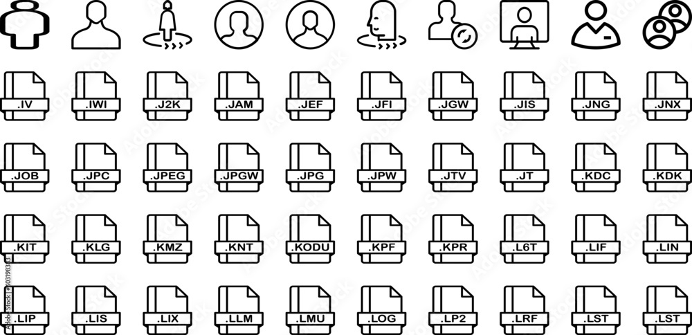 Set Of File Icons Collection Isolated Silhouette Solid Icons Including Information, File, Document, Office, Business, Management, Icon Infographic Elements Logo Vector Illustration
