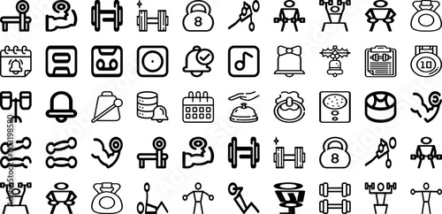 Set Of Bell Icons Collection Isolated Silhouette Solid Icons Including Sign, Icon, Reminder, Vector, Illustration, Bell, Alert Infographic Elements Logo Vector Illustration