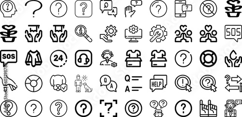 Set Of Help Icons Collection Isolated Silhouette Solid Icons Including Hand, Support, People, Teamwork, Concept, Together, Help Infographic Elements Logo Vector Illustration