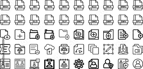 Set Of File Icons Collection Isolated Silhouette Solid Icons Including Office  Information  Icon  Management  Document  File  Business Infographic Elements Logo Vector Illustration