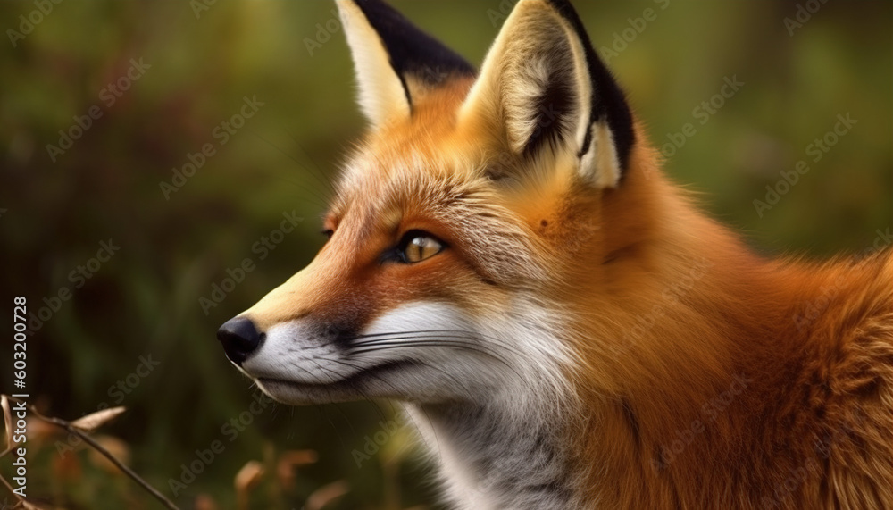 wolf standing in the forest, Generative Ai wolf standing in the forest, Generative Ai