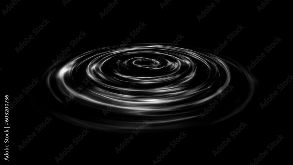 Water drop ripple diffusion animation, alpha channel