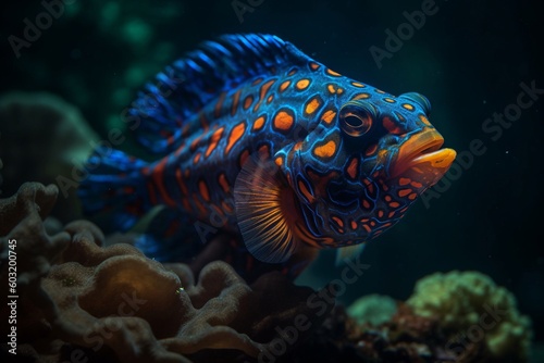 Portrait a beautiful fish in the ocean